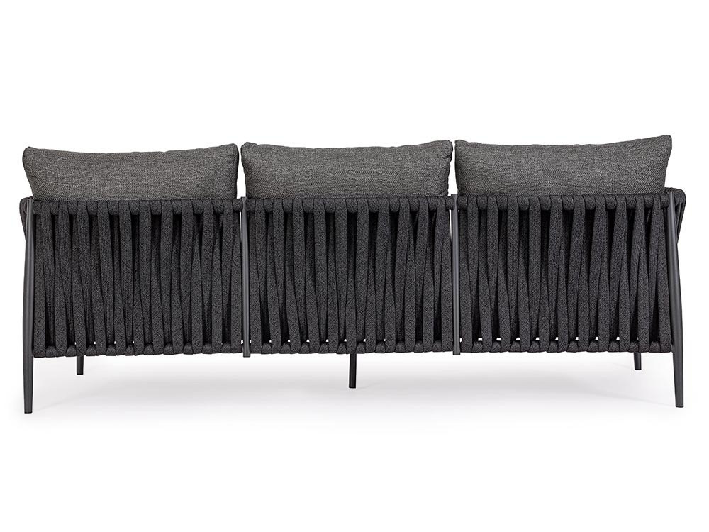 Sofá Jacinta para salón exterior de aluminio y cuerda trenzada Bizzotto - 13