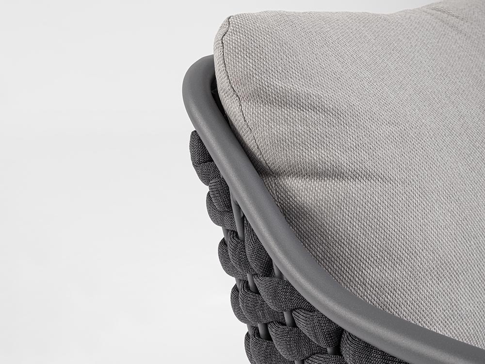 Sillón para salón exterior Everly de aluminio y cuerda Bizzotto - 10