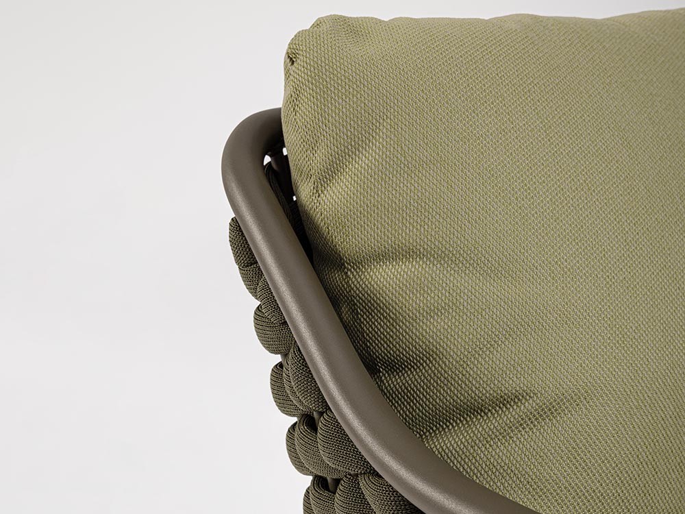 Sillón para salón exterior Everly de aluminio y cuerda Bizzotto - 19