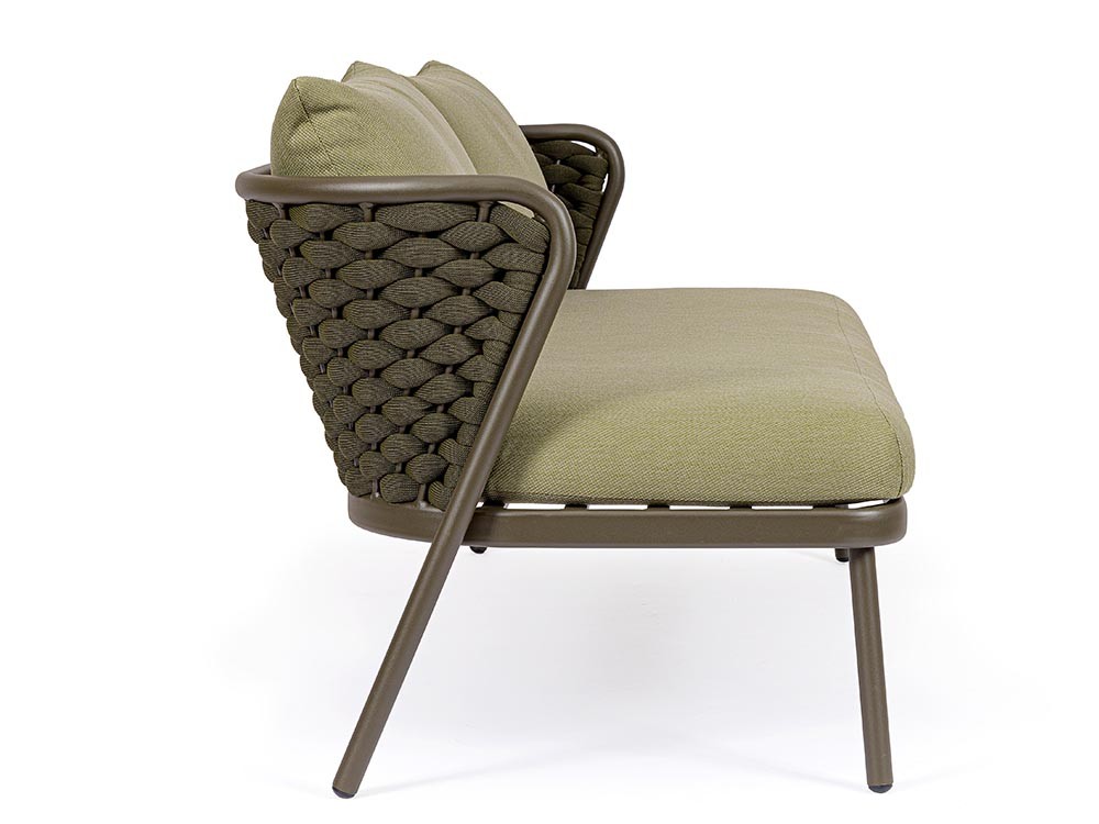 Sofá para salón exterior Harlow de aluminio y cuerda trenzada Bizzotto - 15