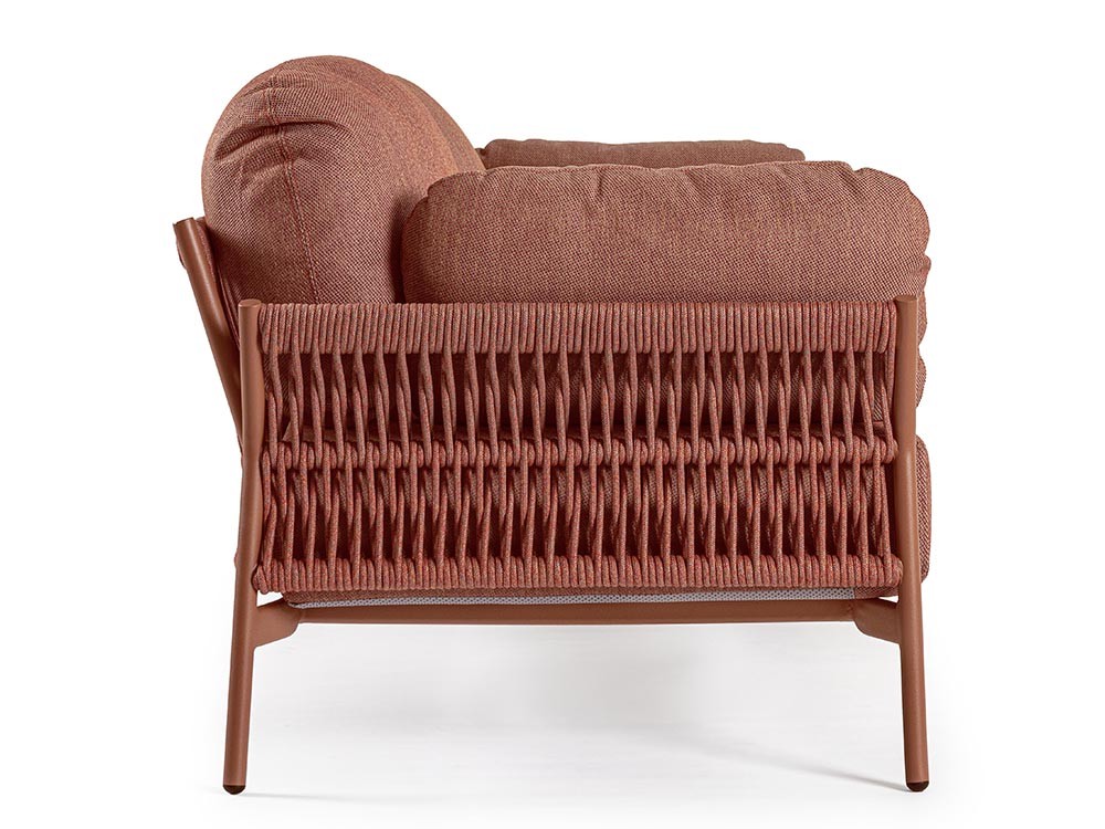 Sofá de dos plazas para salón exterior Pardis de aluminio y cuerda trenzada Bizzotto - 15