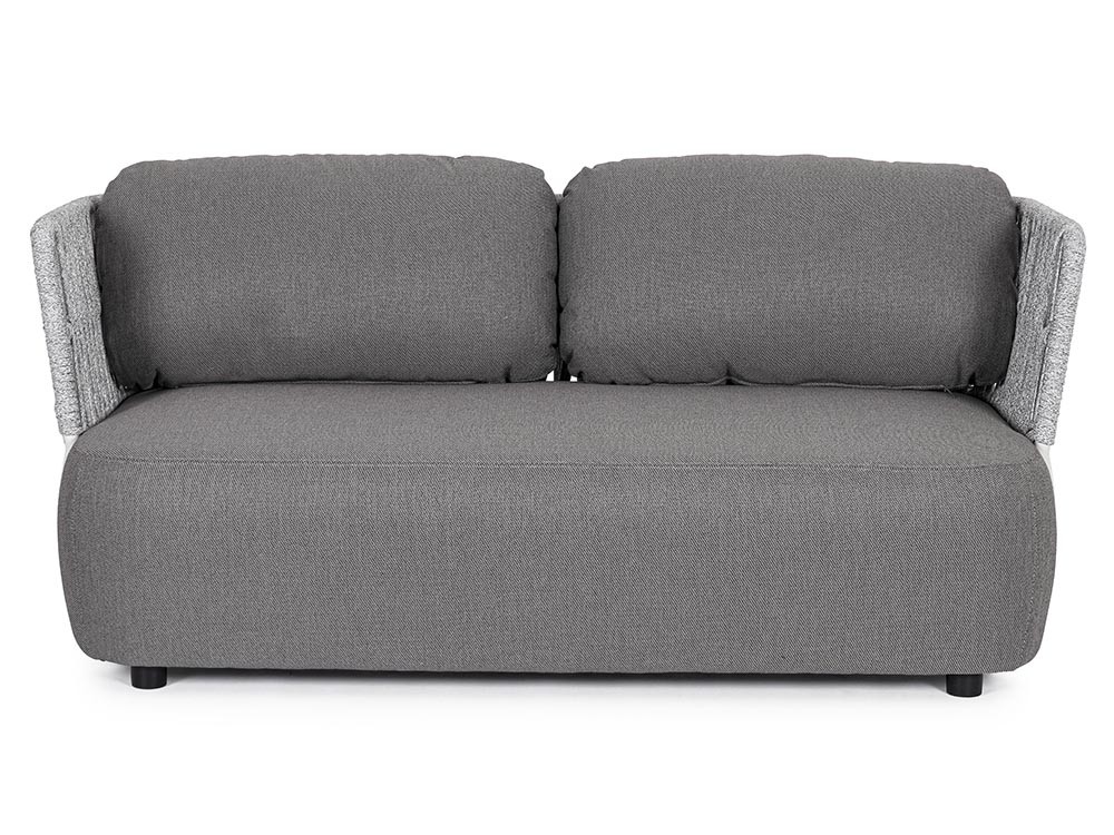 Sofá de dos plazas para salón exterior Palmer de aluminio y cuerda trenzada Bizzotto - 6