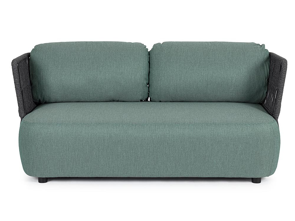 Sofá de dos plazas para salón exterior Palmer de aluminio y cuerda trenzada Bizzotto - 13