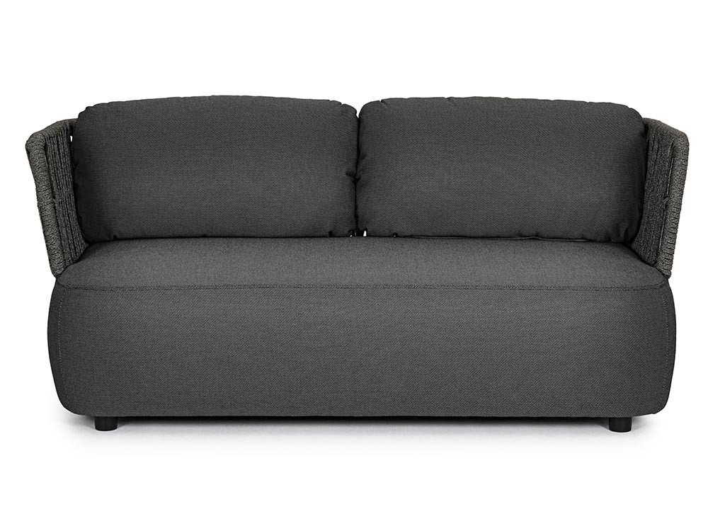 Sofá de dos plazas para salón exterior Palmer de aluminio y cuerda trenzada Bizzotto - 21