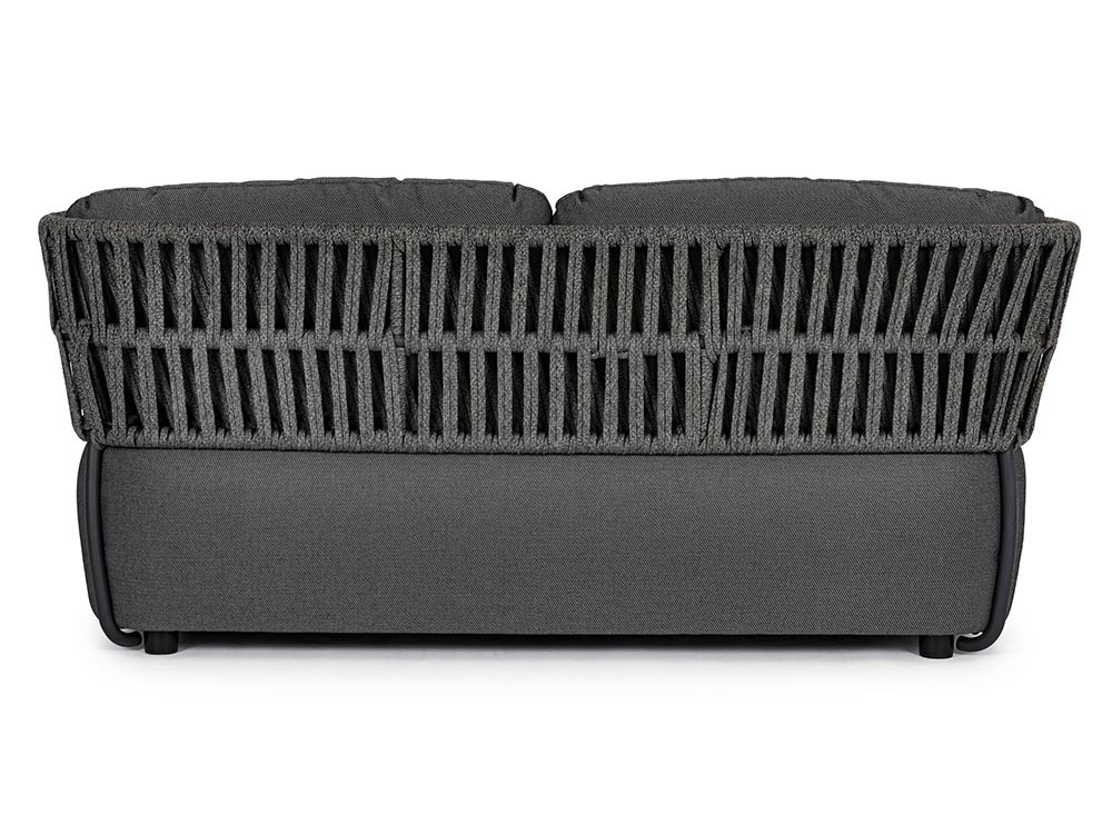 Sofá de dos plazas para salón exterior Palmer de aluminio y cuerda trenzada Bizzotto - 22