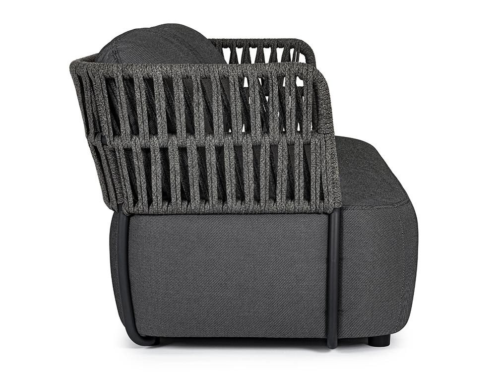 Sofá de dos plazas para salón exterior Palmer de aluminio y cuerda trenzada Bizzotto - 23