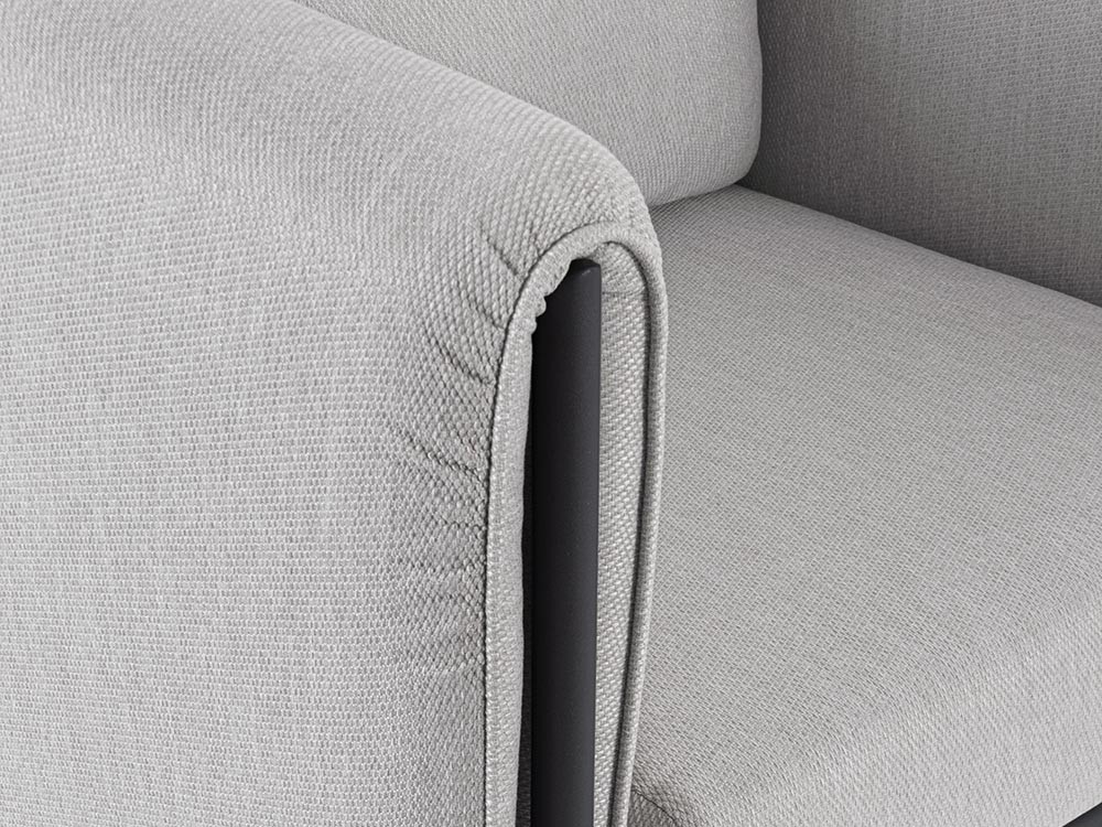 Sofá de tres plazas para salón exterior Pixel de aluminio Bizzotto - 21