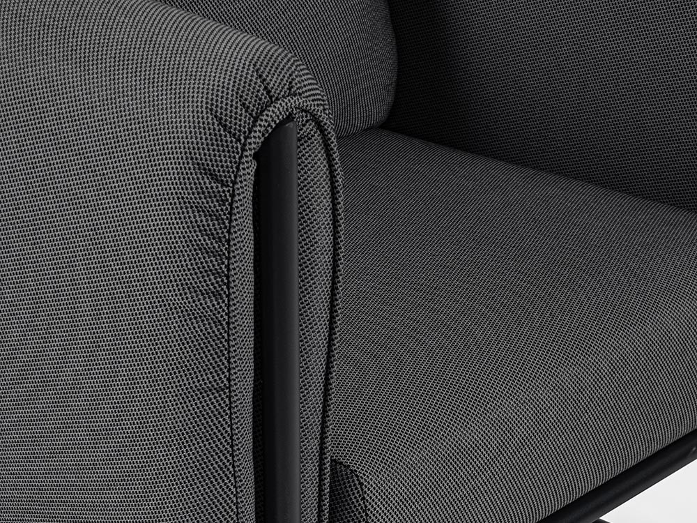 Sofá de tres plazas para salón exterior Pixel de aluminio Bizzotto - 28