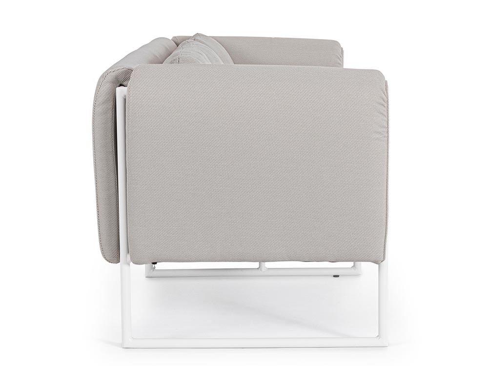 Sofá de tres plazas para salón exterior Pixel de aluminio Bizzotto - 9