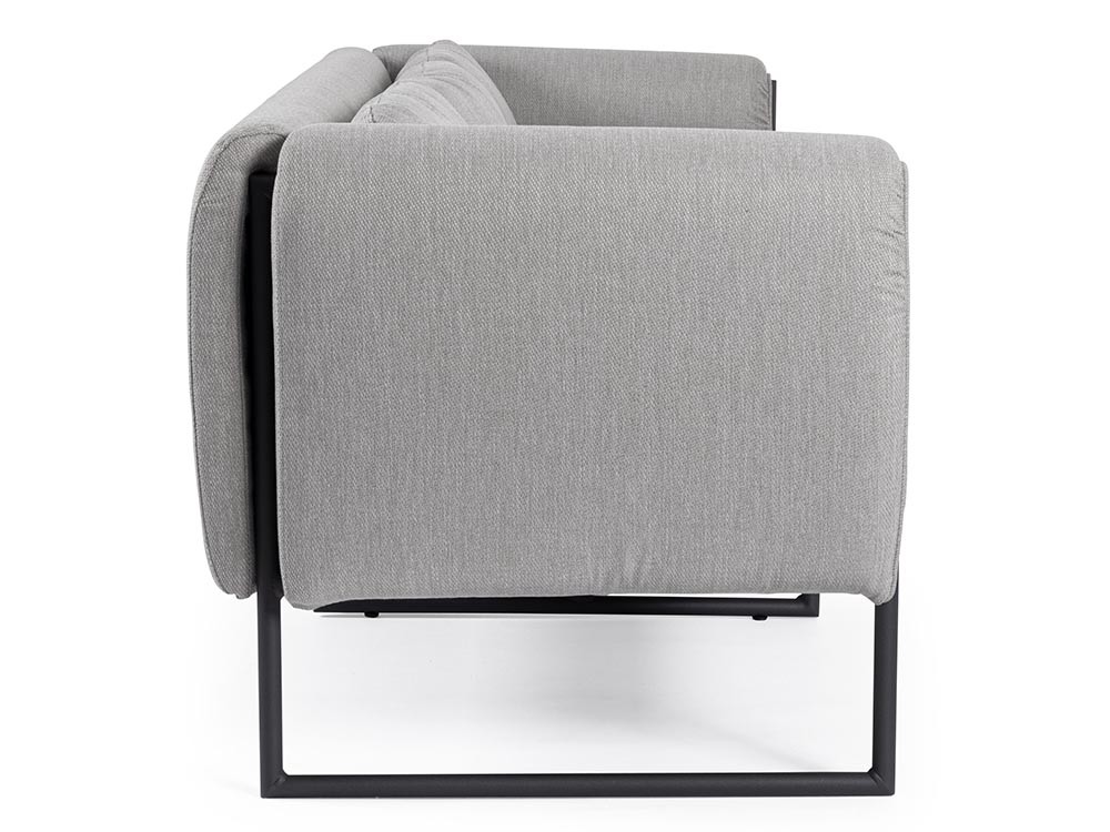 Sofá de tres plazas para salón exterior Pixel de aluminio Bizzotto - 17