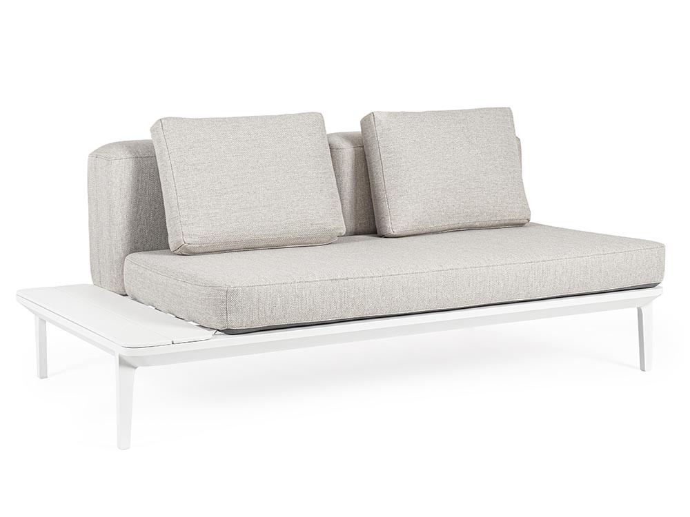 Sofá de dos plazas Matrix modular para salón exterior de aluminio Bizzotto - 2