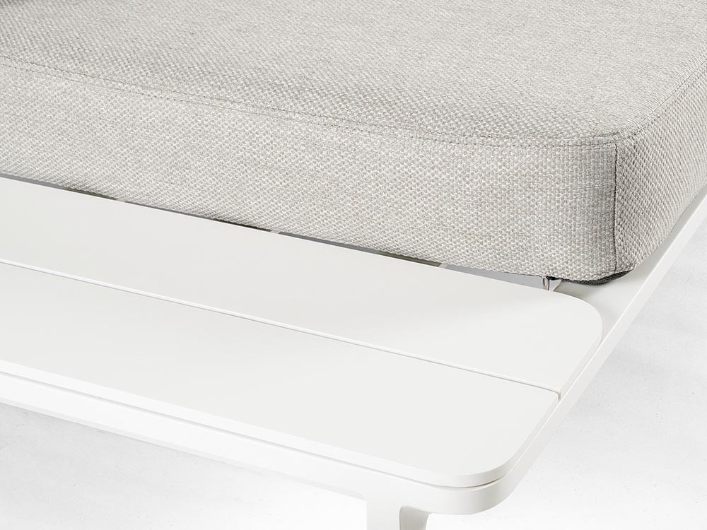 Sofá de dos plazas Matrix modular para salón exterior de aluminio Bizzotto - 16