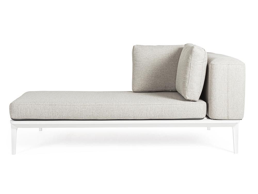 Sofá de dos plazas Matrix modular para salón exterior de aluminio Bizzotto - 9