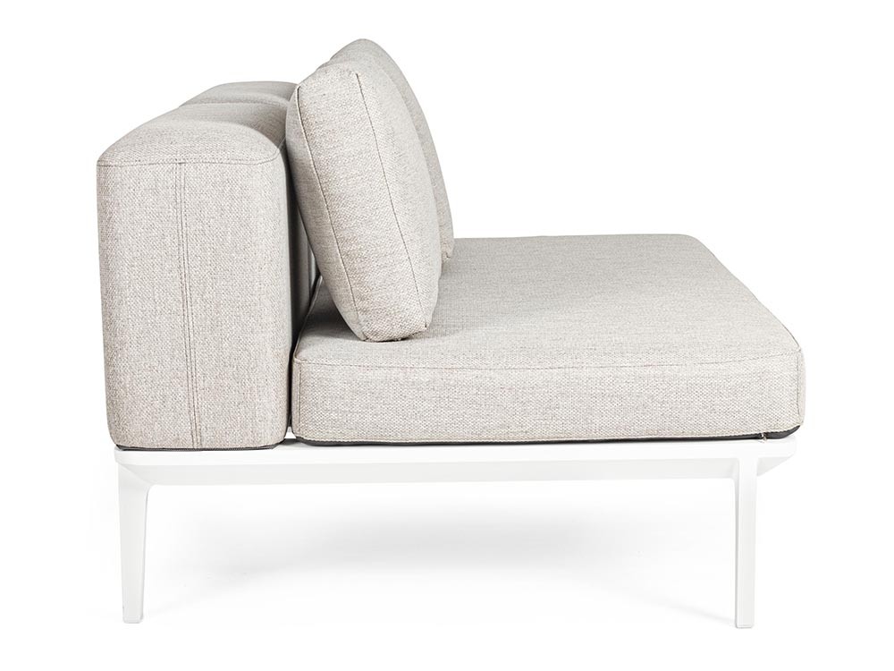 Sofá de dos plazas Matrix modular para salón exterior de aluminio Bizzotto - 11