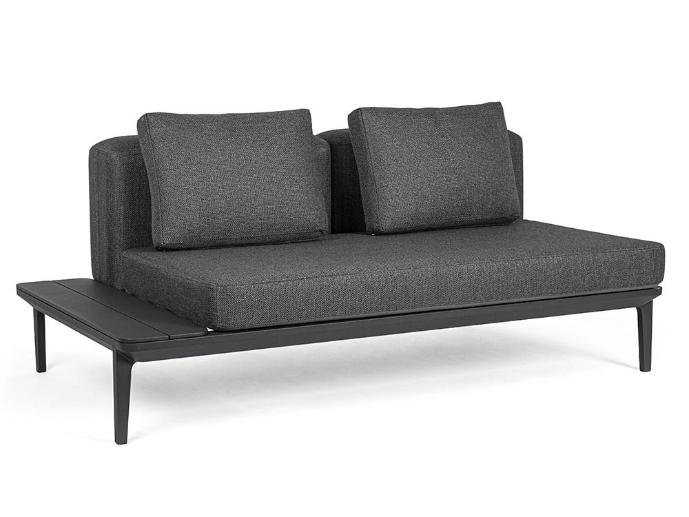 Sofá de dos plazas Matrix modular para salón exterior de aluminio Bizzotto - 3