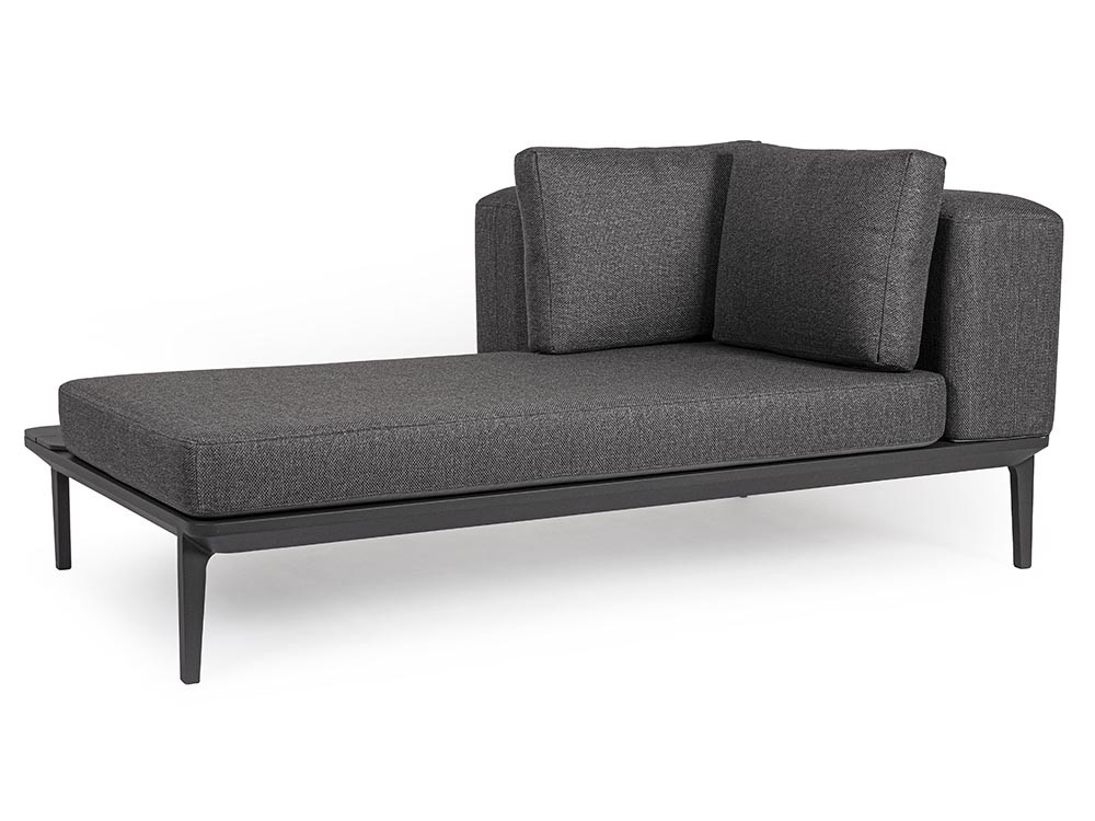 Sofá de dos plazas Matrix modular para salón exterior de aluminio Bizzotto - 4