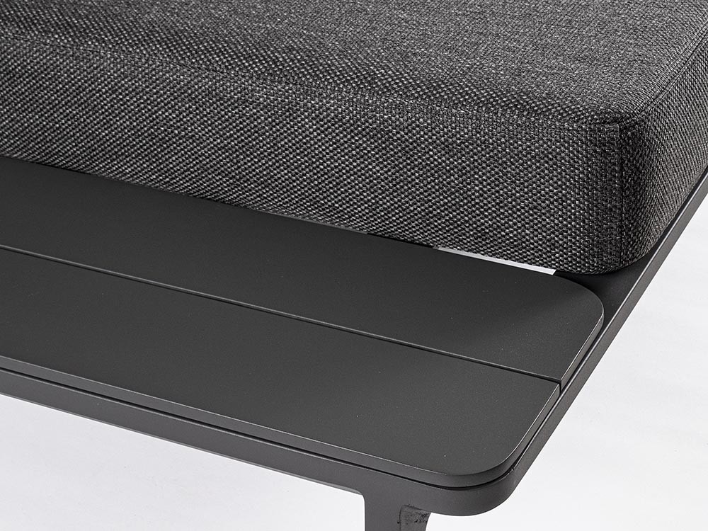 Sofá de dos plazas Matrix modular para salón exterior de aluminio Bizzotto - 26