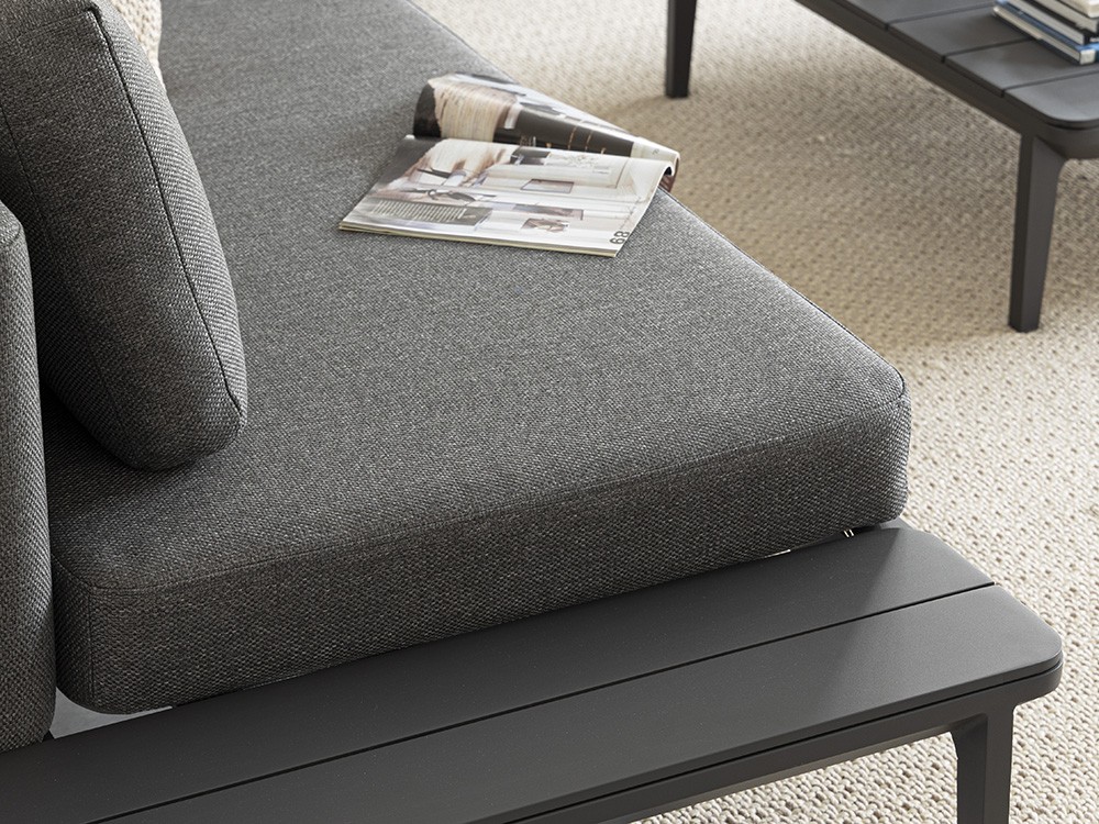 Sofá de dos plazas Matrix modular para salón exterior de aluminio Bizzotto - 27