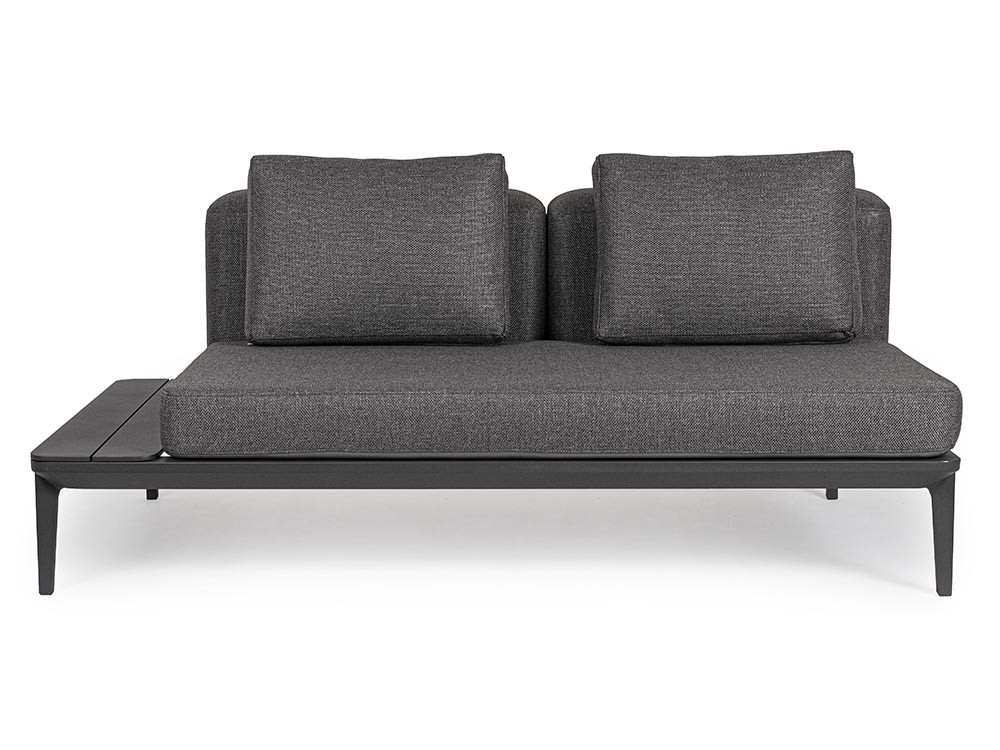 Sofá de dos plazas Matrix modular para salón exterior de aluminio Bizzotto - 17