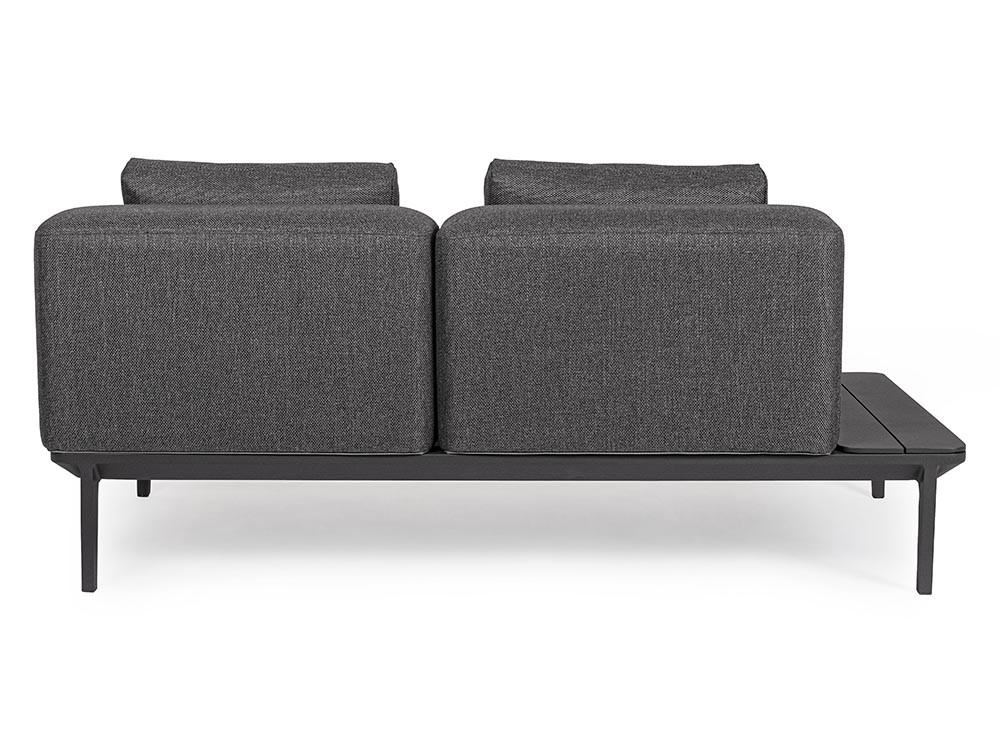 Sofá de dos plazas Matrix modular para salón exterior de aluminio Bizzotto - 18