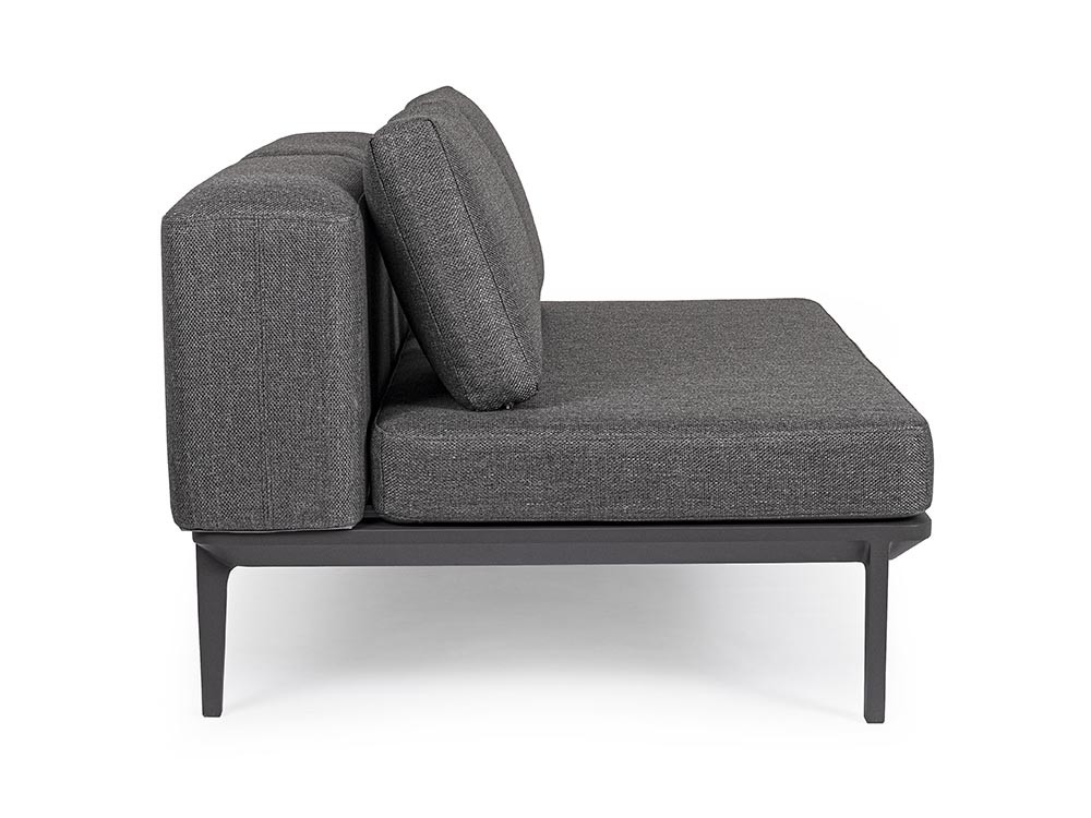 Sofá de dos plazas Matrix modular para salón exterior de aluminio Bizzotto - 22