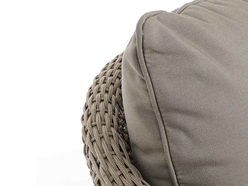 Sofá 2-3 plazas para salón exterior Ninfa de teca y cuerda trenzada Bizzotto - 9