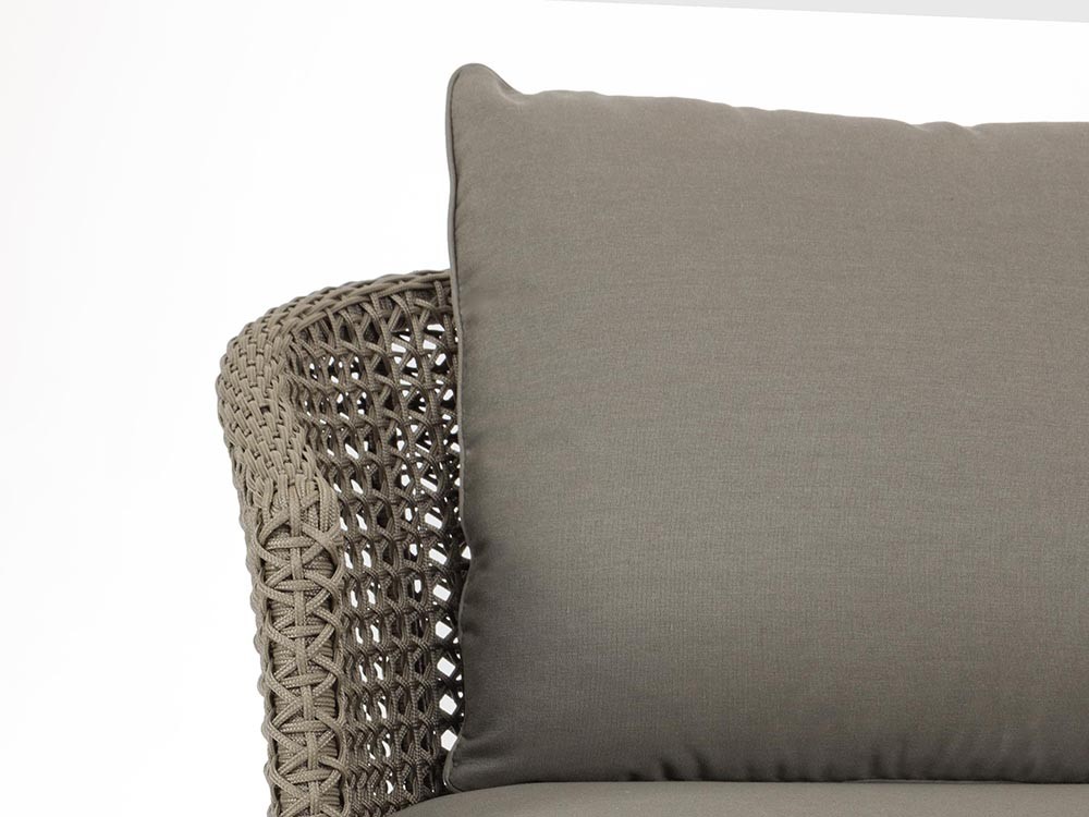 Sofá 2-3 plazas para salón exterior Ninfa de teca y cuerda trenzada Bizzotto - 13