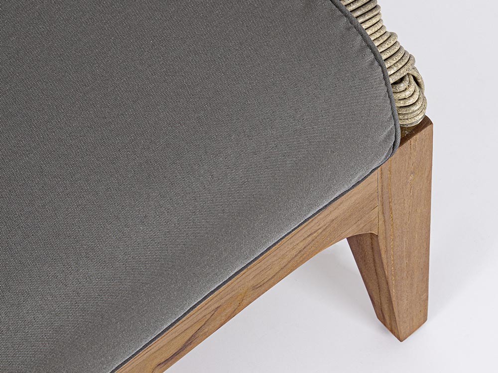 Sofá para exterior Keilani de teca y fibra sintética Bizzotto - 8