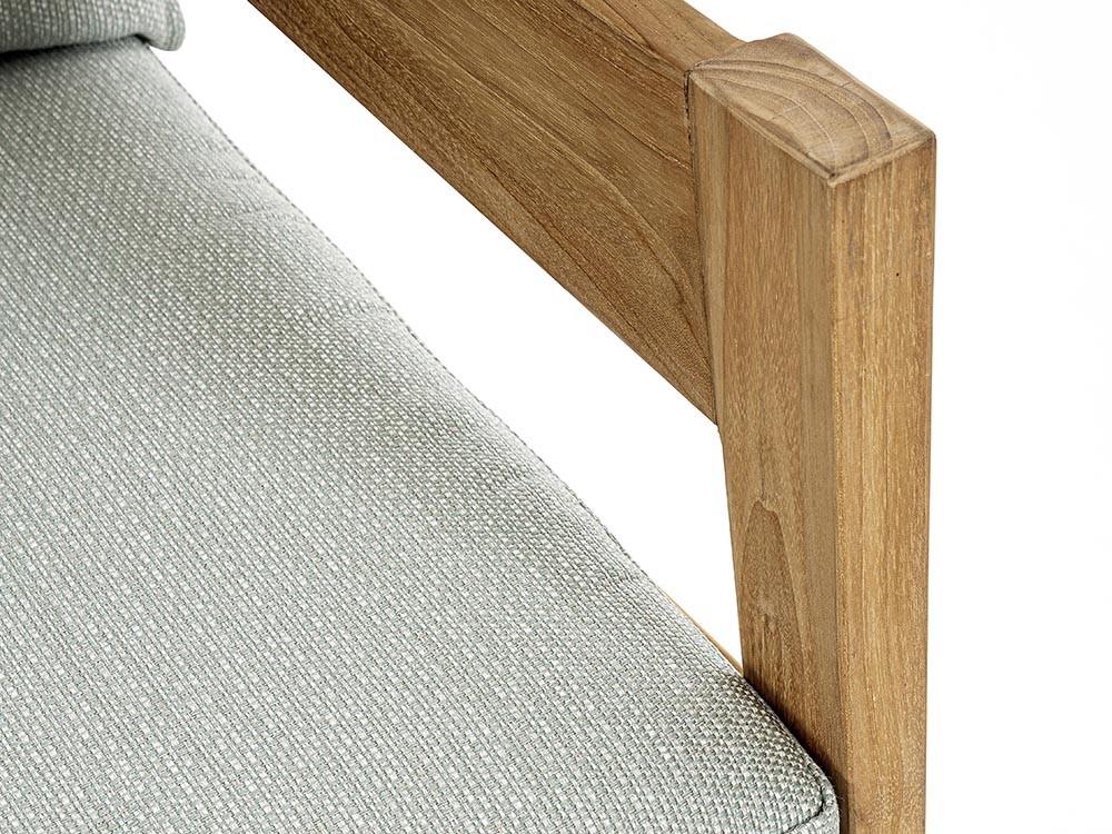 Sofá de tres plazas para salón exterior Kobo de madera de teca Bizzotto - 30