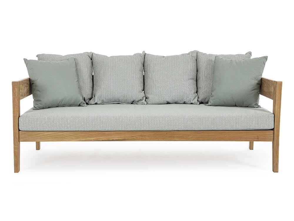 Sofá de tres plazas para salón exterior Kobo de madera de teca Bizzotto - 25