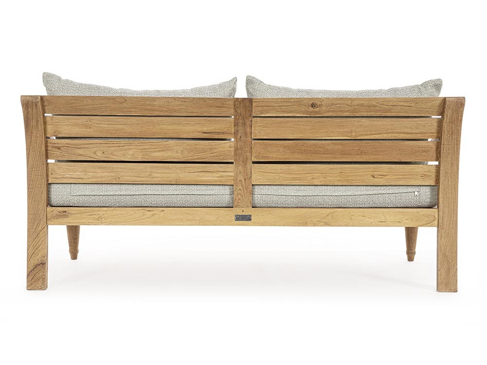Sofá de tres plazas para salón exterior Karuba de madera de teca Bizzotto - 19