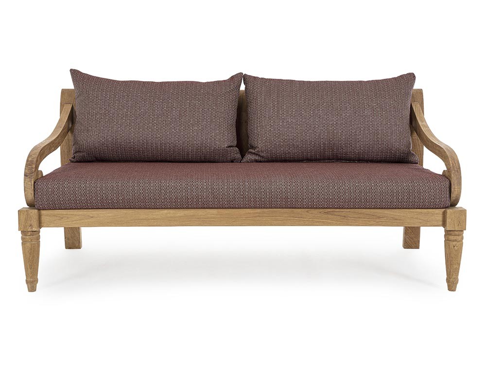 Sofá de tres plazas para salón exterior Karuba de madera de teca Bizzotto - 33