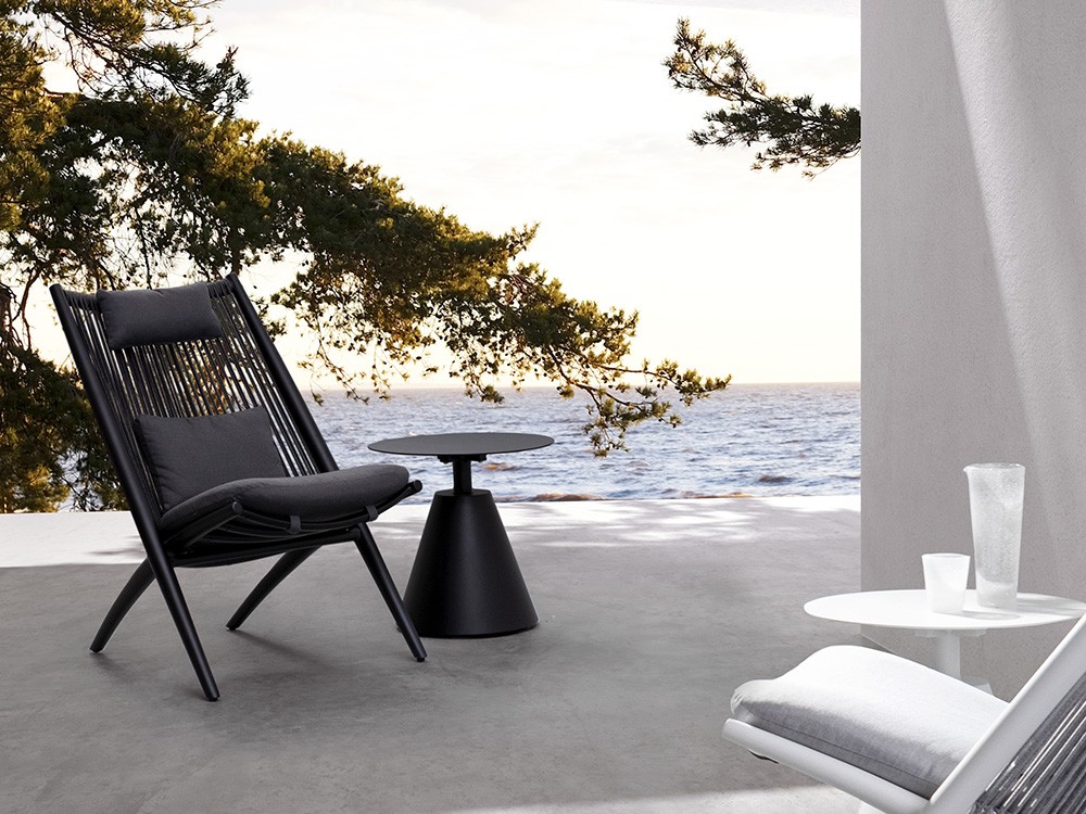 Mesita auxiliar para salón exterior Aloha de aluminio Bizzotto - 5