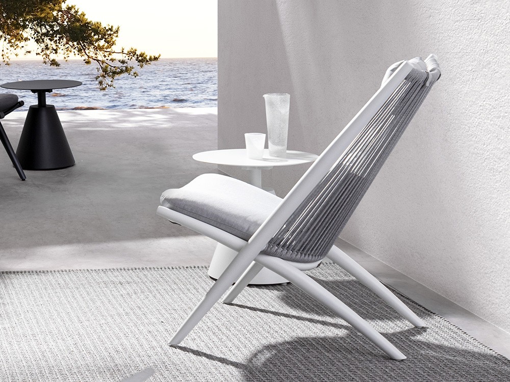 Mesita auxiliar para salón exterior Aloha de aluminio Bizzotto - 2