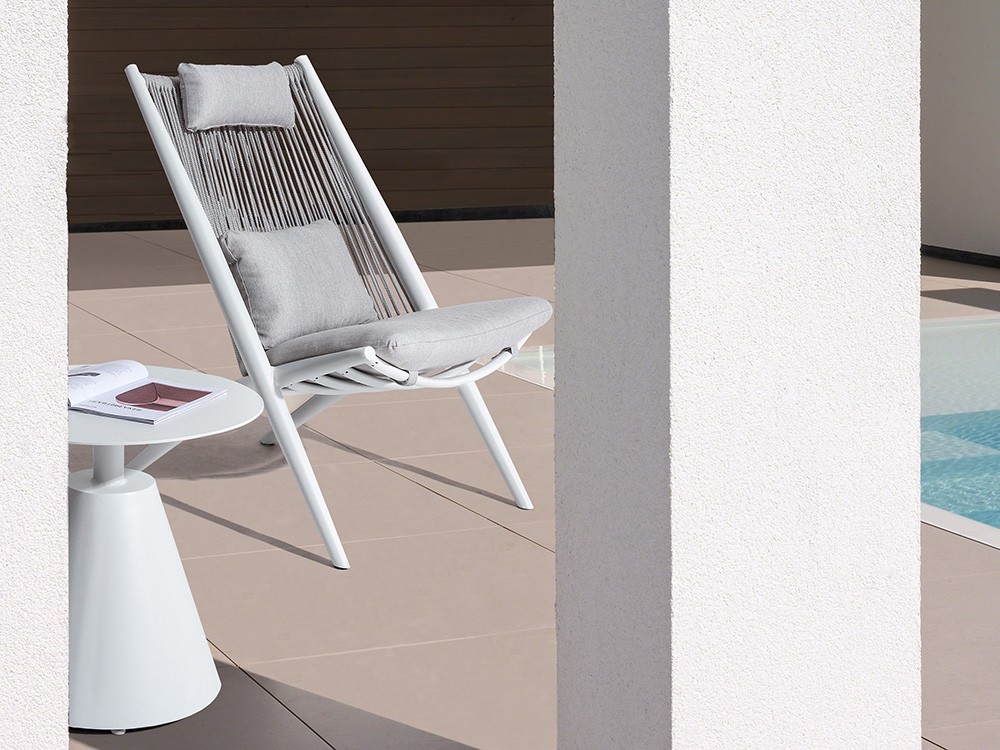 Mesita auxiliar para salón exterior Aloha de aluminio Bizzotto - 9