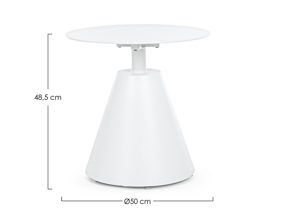 Mesita auxiliar para salón exterior Aloha de aluminio Bizzotto - 12