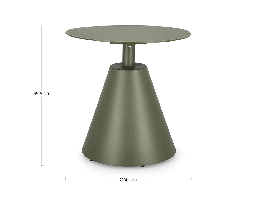 Mesita auxiliar para salón exterior Aloha de aluminio Bizzotto - 16