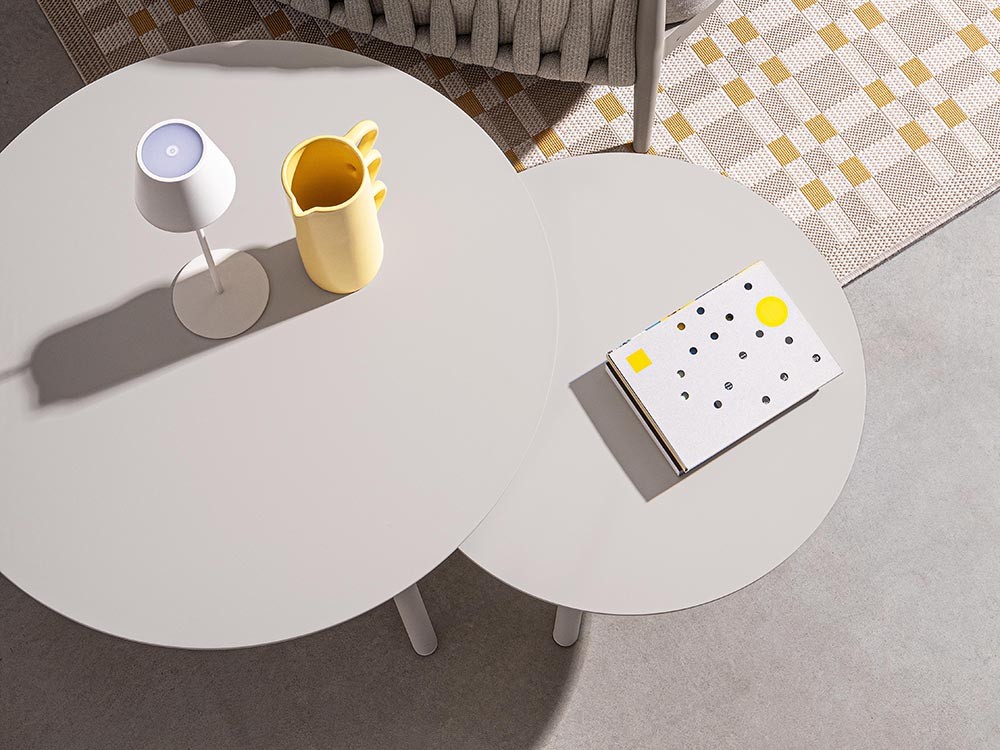 Set de mesas de centro para salón exterior Aminta de aluminio Bizzotto - 6