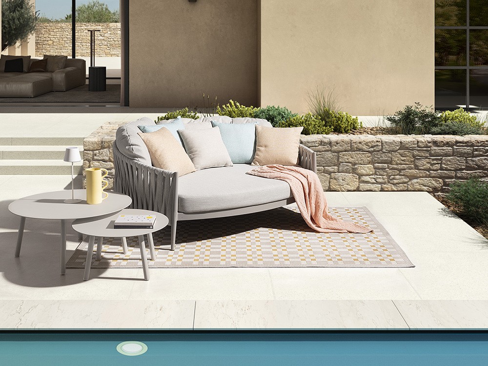 Set de mesas de centro para salón exterior Aminta de aluminio Bizzotto - 7