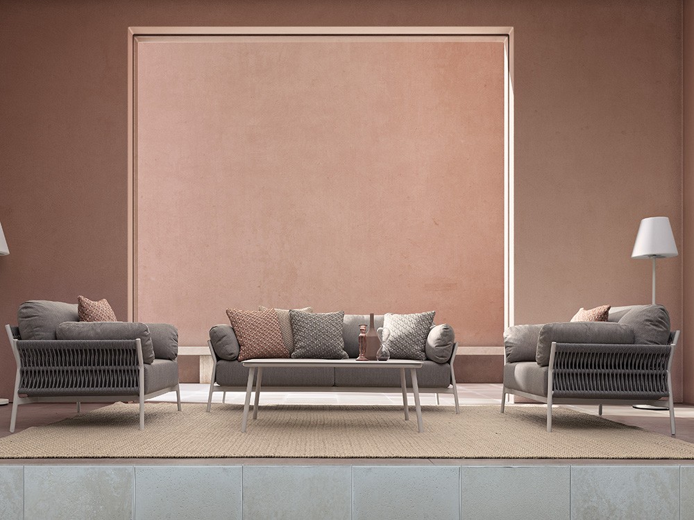 Mesa de centro para salón exterior Spike de aluminio Bizzotto - 1