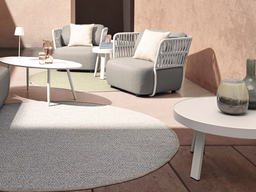 Mesa auxiliar para salón exterior Spyro de aluminio Bizzotto - 6