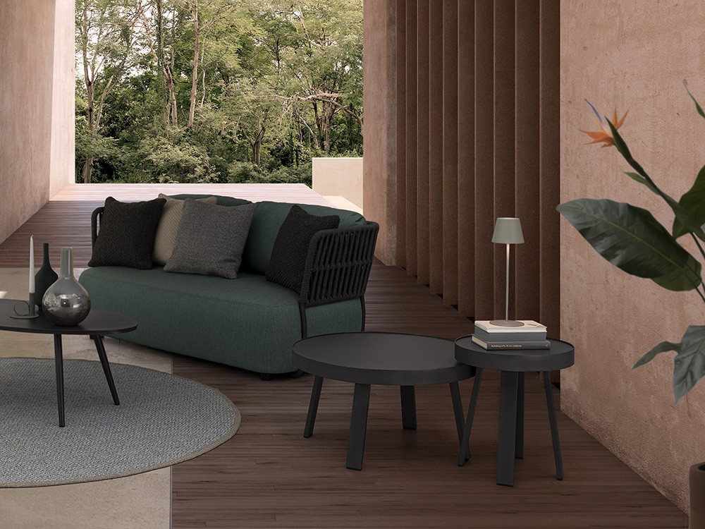 Mesa de centro para salón exterior Spyro de aluminio Bizzotto - 7