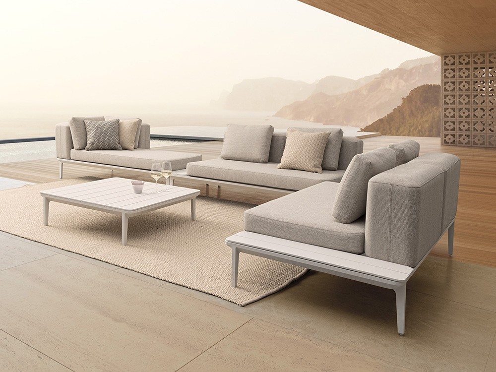 Mesa de centro para salón exterior Matrix de aluminio Bizzotto - 2