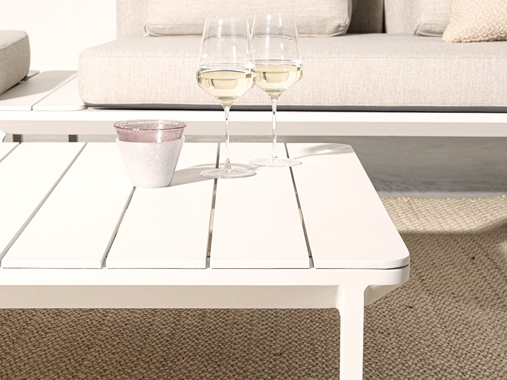 Mesa de centro para salón exterior Matrix de aluminio Bizzotto - 6