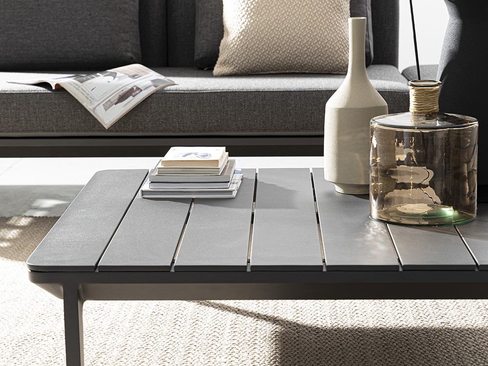 Mesa de centro para salón exterior Matrix de aluminio Bizzotto - 13