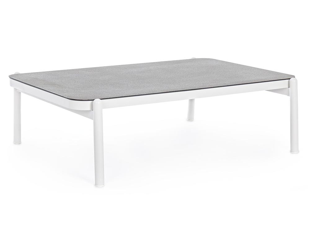 Mesa de centro para salón exterior Florencia de aluminio y cerámica Bizzotto - 2