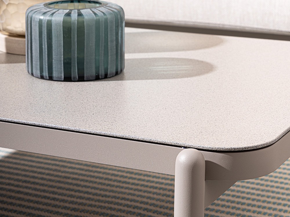 Mesa de centro para salón exterior Florencia de aluminio y cerámica Bizzotto - 15