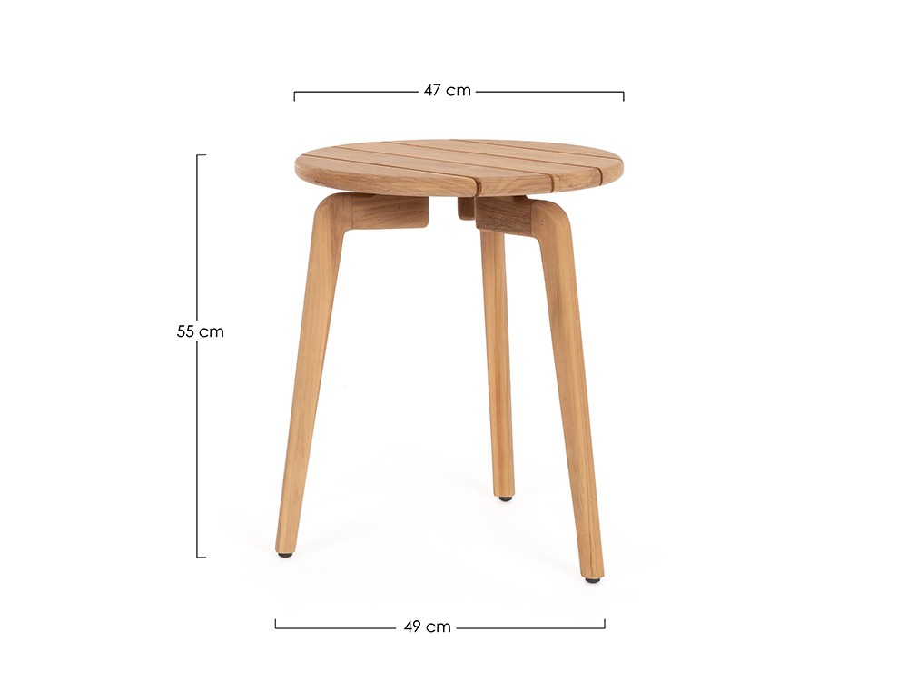 Mesa auxiliar para exterior de madera de teca Tamires Bizzotto - 5