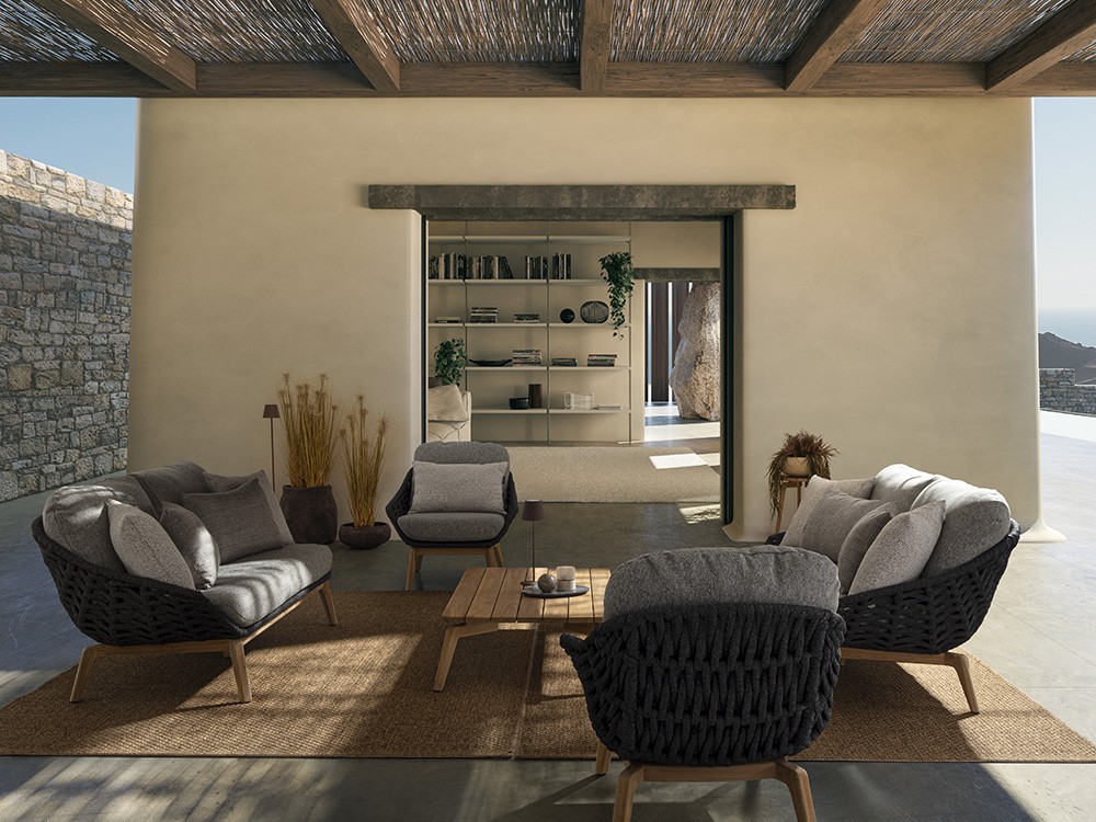 Mesa de centro de madera de teca Tamires en bizzotto - 3