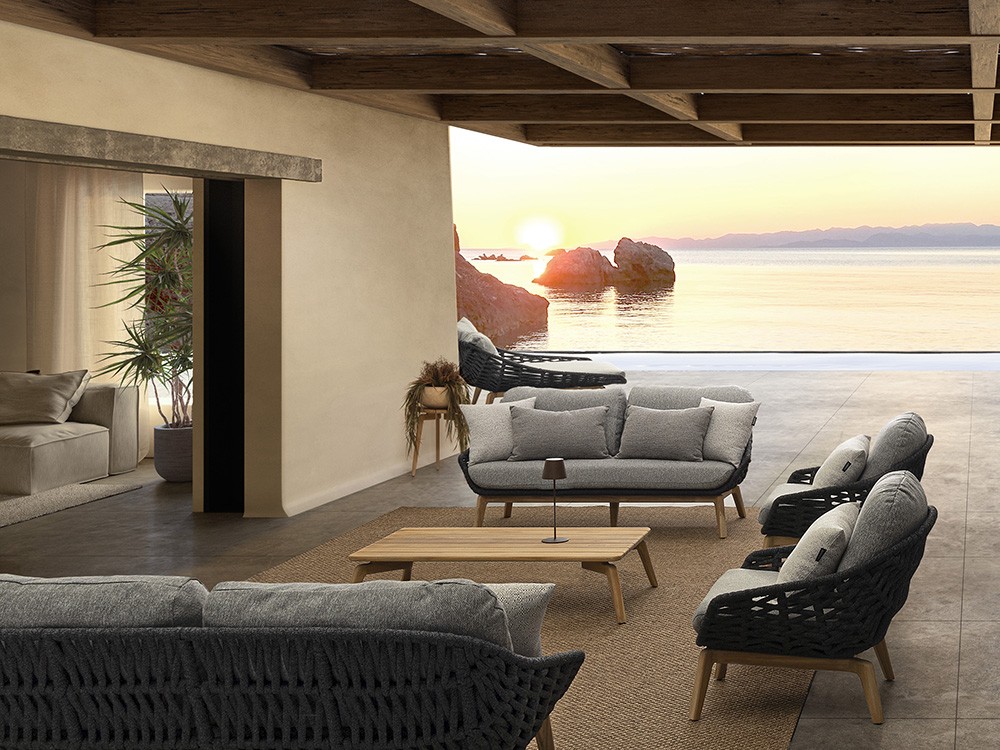 Mesa de centro de madera de teca Tamires en bizzotto - 1